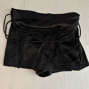 Zara black lace up skirt/shorts
